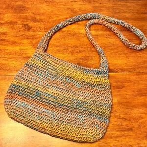 Bohemian style Crochet Crossbody bag Fall/Autumn Colors Boho Bag Orange Brown